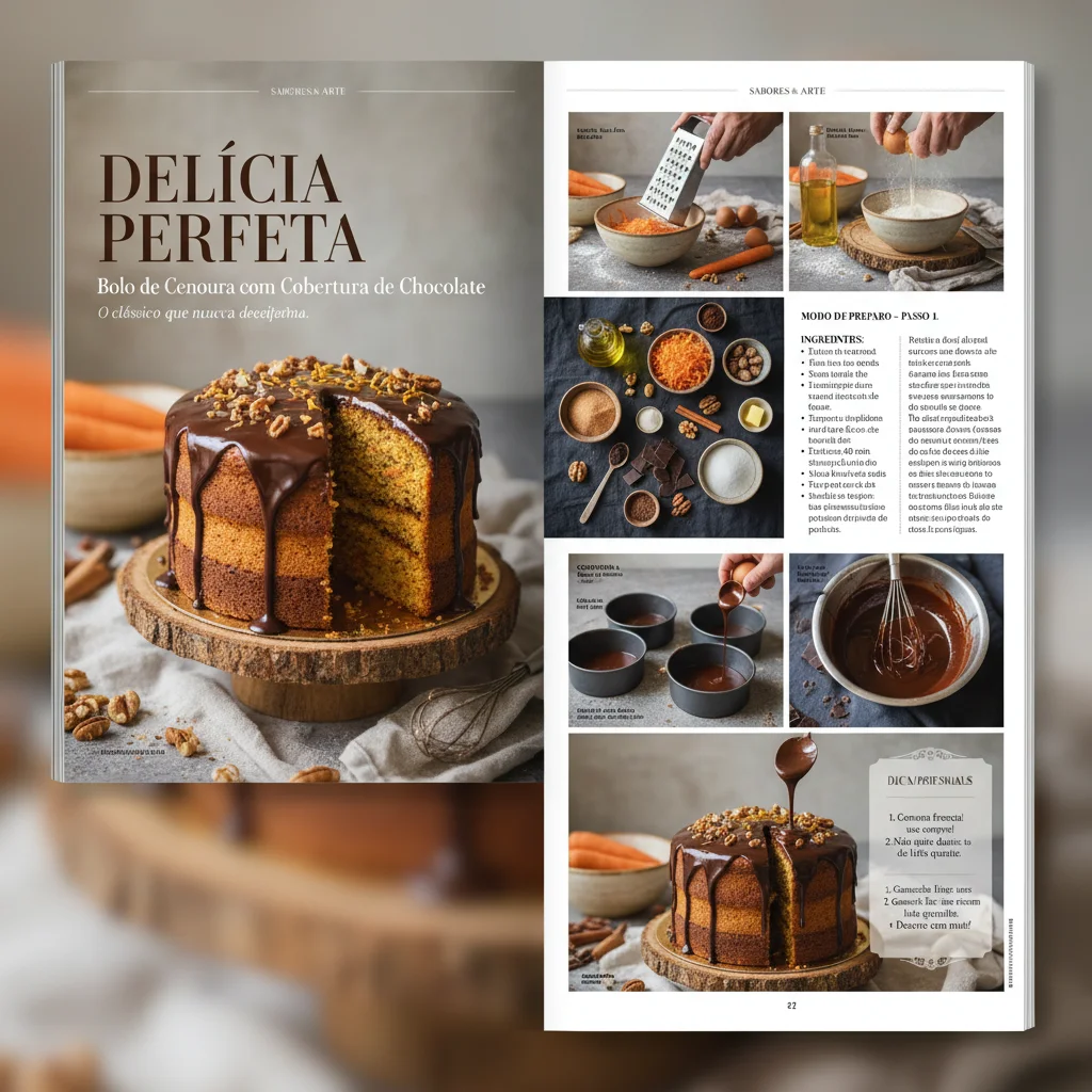 Bolo de Cenoura e Chocolate: Receita Fabulosa e Maciço - Dicas Profissionais para Confeitar!