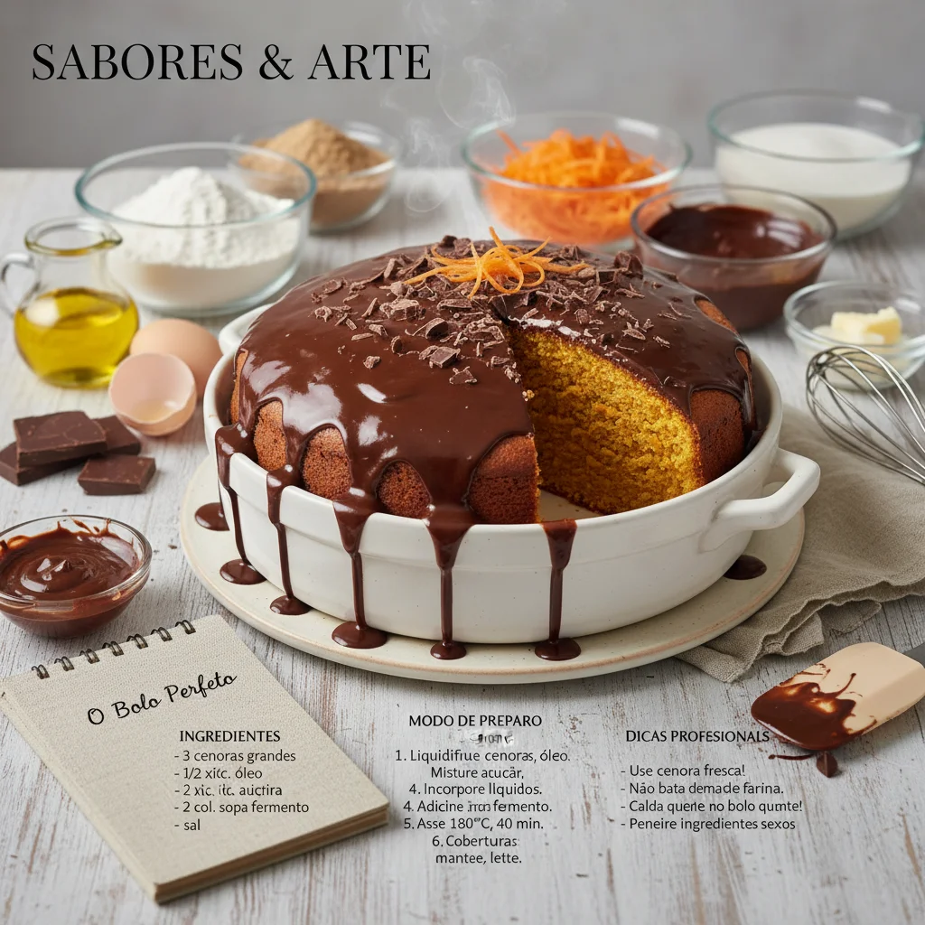 Bolo de Cenoura com Cobertura de Chocolate: Receita Clássica e Dicas de Confeitaria